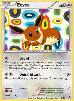 Eevee, BW Black Star Promos, no. BW94
