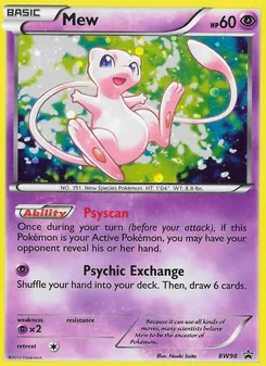 Mew, BW Black Star Promos, no. BW98