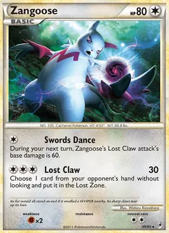 Zangoose, Call of Legends, no. 39