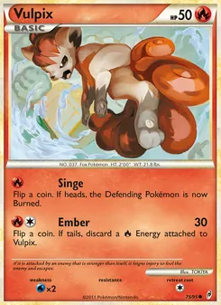 Vulpix, Call of Legends, no. 75