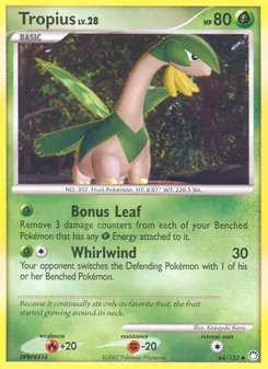 Tropius, Trésors Mystérieux, n° 64