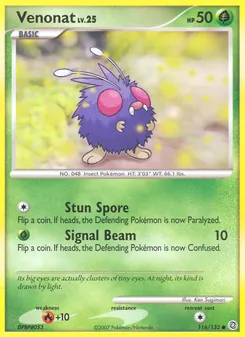 Venonat, Secret Wonders, no. 116