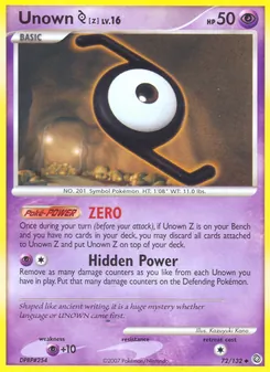 Unown Z, Secret Wonders, no. 72