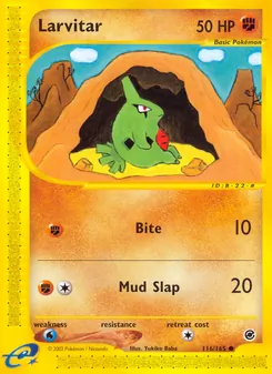 Larvitar, Expedition Base Set, no. 116