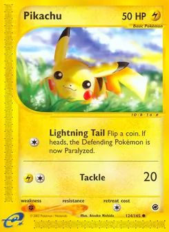 Pikachu, Expedition Base Set, no. 124