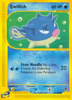 Qwilfish, Expedition Base Set, no. 127