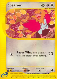 Spearow, Expedition Base Set, no. 130