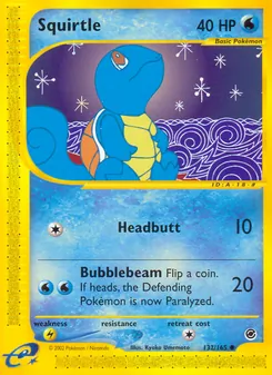 Squirtle, Expedition Base Set, no. 132