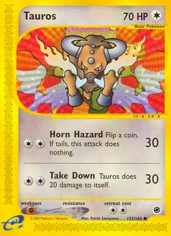 Tauros, Expedition Base Set, no. 133