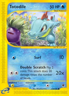 Totodile, Expedition Base Set, no. 134
