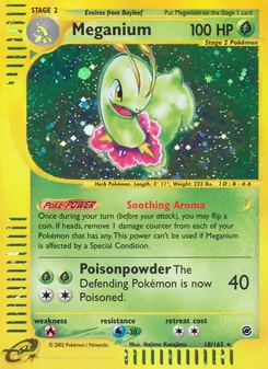 Meganium, Expedition Base Set, no. 18