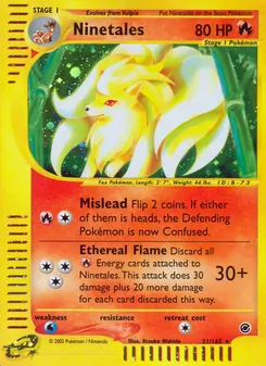 Ninetales, Expedition Base Set, no. 21