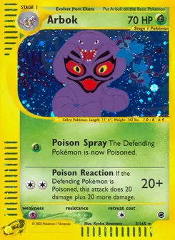 Arbok, Expedition Base Set, no. 3