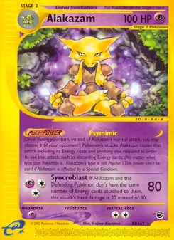 Alakazam, Expedition Base Set, no. 33
