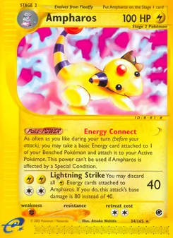 Ampharos, Expedition Base Set, no. 34