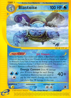 Blastoise, Expedition Base Set, no. 37