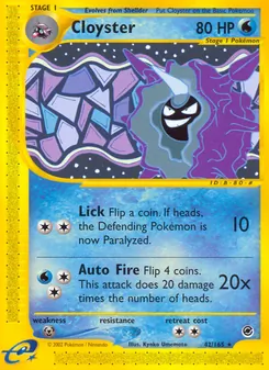 Cloyster, Expedition Base Set, no. 42