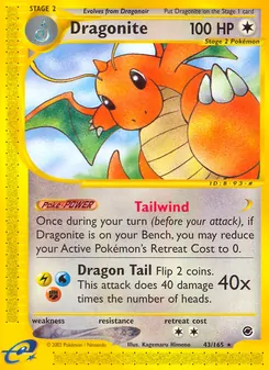 Dragonite, Expedition Base Set, no. 43