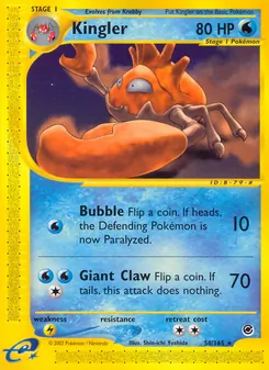 Kingler, Expedition Base Set, no. 50