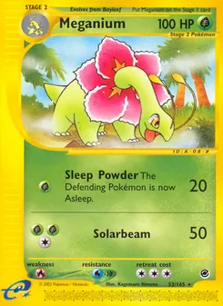 Meganium, Expedition Base Set, no. 53