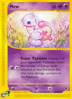 Mew, Expedition Base Set, no. 55