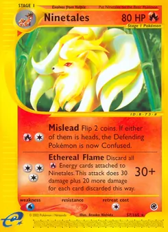 Ninetales, Expedition Base Set, no. 57