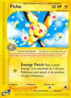 Pichu, Expedition Base Set, no. 58