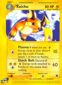 Raichu, Expedition Base Set, no. 61