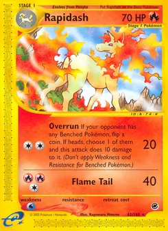 Rapidash, Expedition Base Set, no. 62