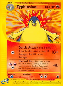 Typhlosion, Expedition Base Set, no. 64