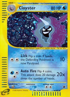 Cloyster, Expedition Base Set, no. 8