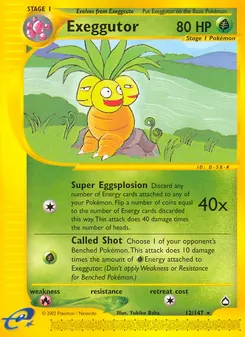 Exeggutor, Aquapolis, no. 12