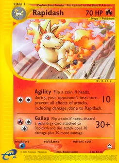 Rapidash, Aquapolis, no. 31