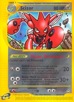 Scizor, Aquapolis, no. 32