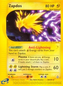 Zapdos, Aquapolis, no. 44