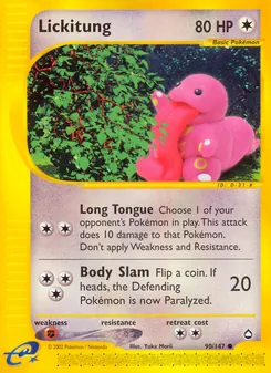 Lickitung, Aquapolis, no. 90