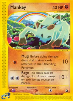 Mankey, Aquapolis, no. 92