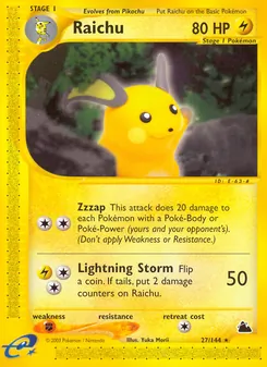 Raichu, Skyridge, n° 27