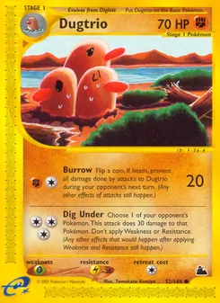 Dugtrio, Skyridge, n° 52