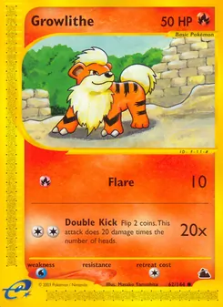 Growlithe, Skyridge, n° 62