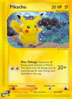 Pikachu, Skyridge, n° 84