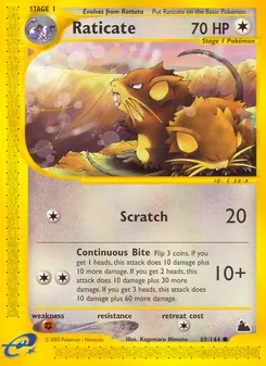 Raticate, Skyridge, n° 89