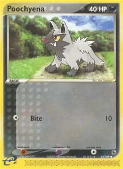 Poochyena, Ruby & Sapphire, no. 63