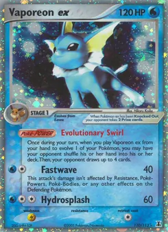 Vaporeon ex, Delta Species, no. 110