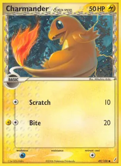 Charmander δ, Crystal Guardians, no. 49