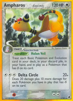 Ampharos δ, Dragon Frontiers, no. 1