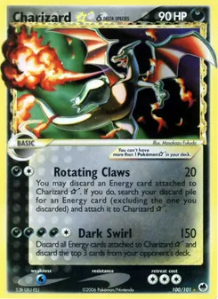 Charizard ☆ δ, Dragon Frontiers, no. 100