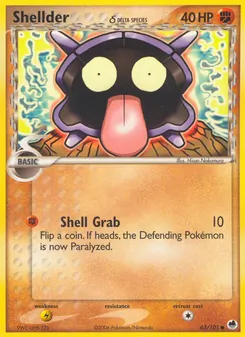 Shellder δ, Dragon Frontiers, no. 63