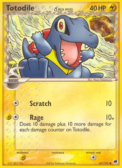 Totodile δ, Dragon Frontiers, no. 67