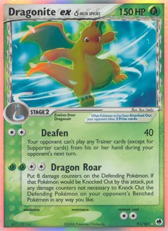 Dragonite ex δ, Dragon Frontiers, no. 91